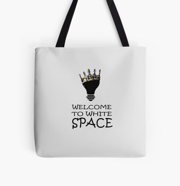 omori balck and white welcome to white space All Over Print Tote Bag RB1808 product Offical Omori Merch